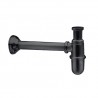 Siphon Bouteille Pour Lavabo Chrome Noir Brosse Robinetterie VIDAGES - CRISTINA ONDYNA AC36675