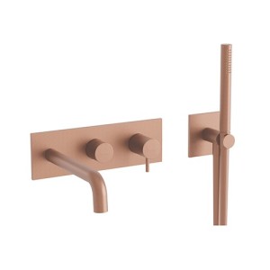 Facade Externe Triverde Bain Douche Mural 2 Sor  Or Rose Br Pvd Robinetterie TRIVERDE - CRISTINA ONDYNA TV10234P Facade Externe 