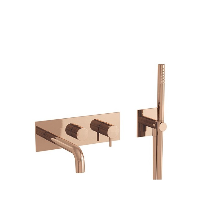 Façade bain douche mitigeur Or rose 2 sorties TRIVERDE - CRISTINA ONDYNA TV10246P