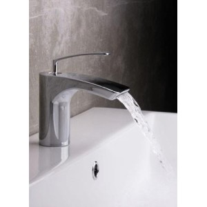 Robinet pour lavabo avec BEC CASCADE Bollicine CHROME - CRISTINA ONDYNA  BO22051