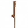 Kit Support Carre + Douchette Carre Or Rose Brosse Robinetterie HYDROTHERAPIE - CRISTINA ONDYNA PD64634P
