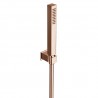 Kit Support Carre + Douchette Carre Or Rose Robinetterie HYDROTHERAPIE - CRISTINA ONDYNA PD64646P
