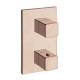 Facade Externe Quadri Laiton Thermostatique 2 Sorties Or Rose Robinetterie QUADRI - CRISTINA ONDYNA XQ85246P