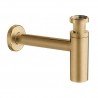 Siphon Lavabo Droit Luxe Laiton Design 35 Cm Or Brosse Robinetterie VIDAGES - CRISTINA ONDYNA MS3496P