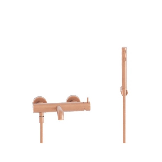 Mitigeur bain douche Or rose brossé TRIVERDE - CRISTINA ONDYNA TV18034P