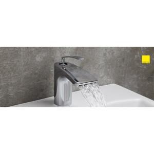 Robinet pour lavabo avec BEC CASCADE Bollicine CHROME - CRISTINA ONDYNA  BO22051