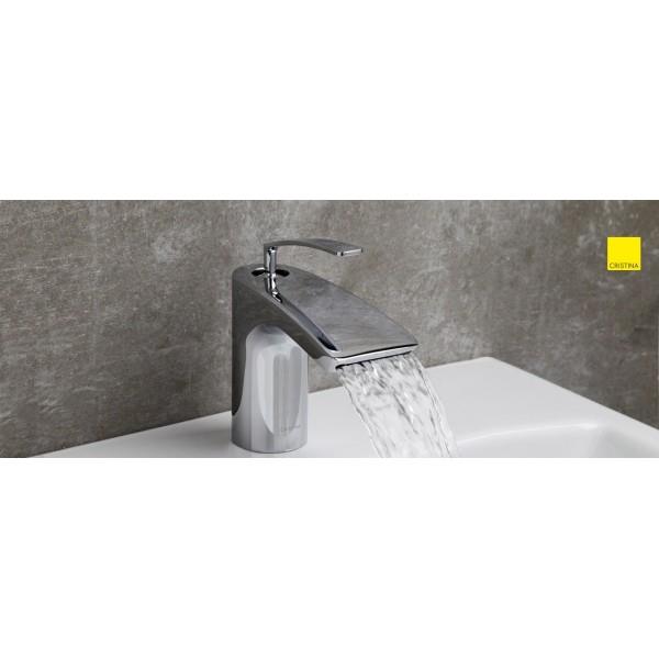 STYLUMO Robinet Lavabo Chrome - Robinet Salle de Bain Chrome - Bec Rond  Pivotant 