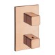 Facade Externe Quadri Laiton Thermostatique 2 Sorties Or Rose Bross Robinetterie QUADRI - CRISTINA ONDYNA XQ85234P