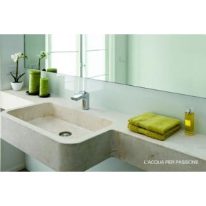 Robinet pour lavabo avec BEC CASCADE Bollicine CHROME - CRISTINA ONDYNA  BO22051