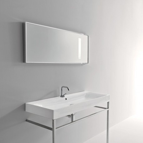 Lavabo Ceramique CENTO A Poser Ou A Suspendre 120-45 Cm 2 Trous - CRISTINA ONDYNA WCE12002