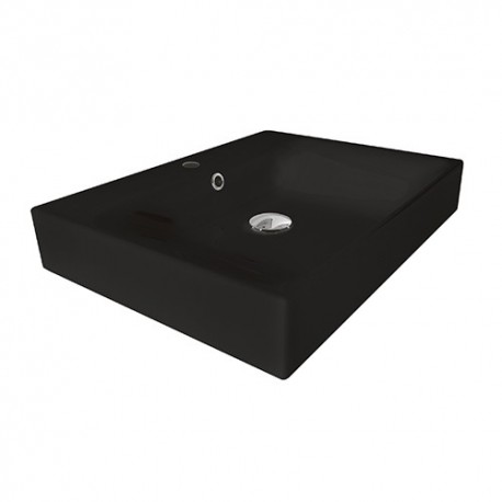 Lavabo Ceramique Cento A Poser Ou A Suspendre Monotrou Blackmat Robinetterie VASQUES - CRISTINA ONDYNA WCE604513 Lavabo Ceramiqu