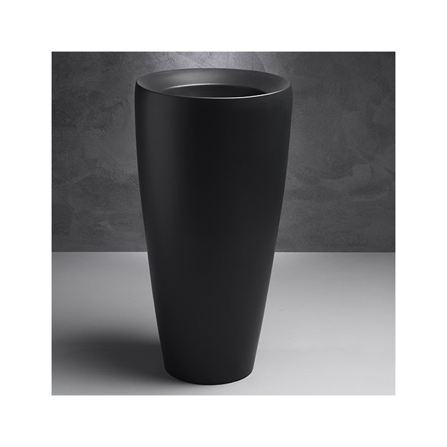 Lavabo Kracklite Free Standing Ceramique Black Mat Robinetterie VASQUES - CRISTINA ONDYNA KRACFREE13 Lavabo Kracklite Free Stand