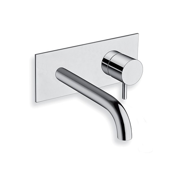 Lavabo Mural Triverde Avec Plaque Bec 250 Mm Chrome Robinetterie TRIVERDE - CRISTINA ONDYNA TV25451 Lavabo Mural Triverde Avec P