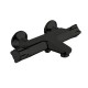 Bain Douche Theta Poignees Metal Thermostatique Black Robinetterie THETA - CRISTINA ONDYNA TE15713