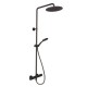 Colonne de douche thermostatique THETA COLORS Chrome Noir Brosse - CRISTINA ONDYNA TV44875