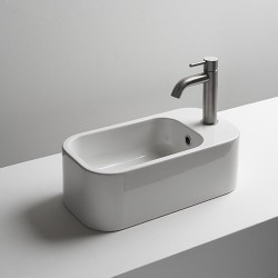 Cosa 48 Lave-Mains Vasque Ceramique Avec Trop Plein Robinetterie VASQUES - CRISTINA ONDYNA COSA48 Cosa 48 Lave-Mains Vasque Cer