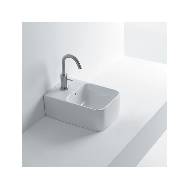 Normal 24 Lave-Mains Vasque Ceramique Avec Trop Plein Robinetterie VASQUES - CRISTINA ONDYNA WNL2435 Normal 24 Lave-Mains Vasque