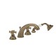 Bain/Douche Chambord 4 Trous Sur Gorge Or Rose Brosse Pvdbain/Douche Robinetterie CHAMBORD - CRISTINA ONDYNA CH10434P