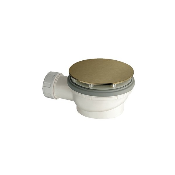 Bonde De Douche Hauteur 64 Mm Couvercle Extra Plat Or Brossé - CRISTINA  ONDYNA AD45596P - Vita Habitat