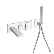 Facade Externe Tabula Bain Douche Mural 2 Sorties Chrome Robinetterie TABULA - CRISTINA ONDYNA TA10251 Facade Externe Tabula Bai