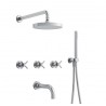 Bain/Douche Encastre 3 Sorties Cross Road Complet Chrome Robinetterie CROSS ROAD - CRISTINA ONDYNA CR11351 Bain/Douche Encastre 