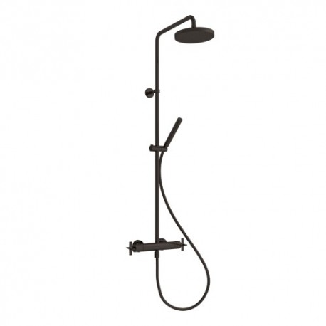 Colonne De Douche Cross Road Thermostatique Complete Blackmat Robinetterie CROSS ROAD - CRISTINA ONDYNA CR48613 Colonne De Douch