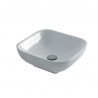 Lavabo A Poser Ciotola 40X40 Blanc Brillant Robinetterie VASQUES - CRISTINA ONDYNA CI404001 Lavabo A Poser Ciotola 40X40 Blanc B