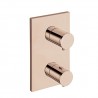 Façade douche thermostatique Or rose 2 sorties TRIVERDE - Cristina Ondyna XT85246P Façade douche thermostatique Or rose 2 sortie