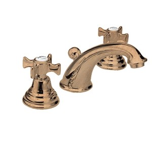 Lavabo Chambord 3 Trous Chrome/Or Rose Brosse  +Vidage Pvd Robinetterie CHAMBORD - CRISTINA ONDYNA CH11334P Lavabo Chambord 3 Tr