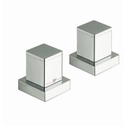 BAIN DOUCHE QUADRI SUR GORGE THERMOSTATIQUE 2 SORTIE CHROME - CRISTINA ONDYNA XQ14251 BAIN DOUCHE QUADRI SUR GORGE THERMOSTATIQU