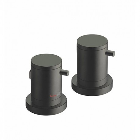 BAIN DOUCHE TRIVERDE SUR GORGE THERMOSTATIQUE 2 SORTIES BLACKMAT - CRISTINA ONDYNA XT14213 BAIN DOUCHE TRIVERDE SUR GORGE THERMO