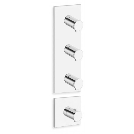 FACADE EXTERNE TRIVERDE  3 SORTIES POUR MECANISME PD70300 CHROME - CRISTINA ONDYNA XT88351 FACADE EXTERNE TRIVERDE  3 SORTIES PO