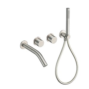 FACADE MITIGEUR BAIN DOUCHE 3 SORTIES  ROSACES  DOUCHETTE INOX - CRISTINA ONDYNA SX10328 FACADE MITIGEUR BAIN DOUCHE 3 SORTIES  