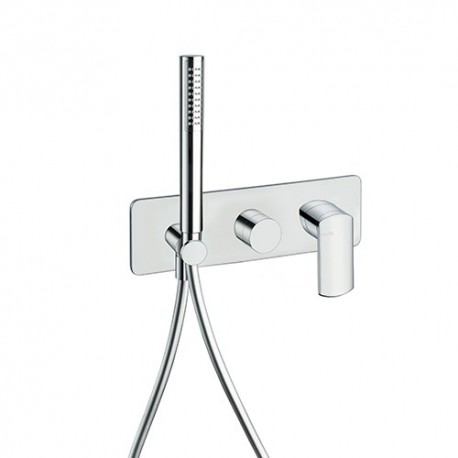 Façade douche / bain douche mitigeur murale 2 sorties PROFILO - CRISTINA ONDYNA PF60251 Façade douche / bain douche mitigeur mur