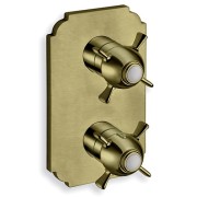 FACADE EXTERNE CHAMBORD LAITON THERMOSTATIQUE 2 SORTIES VIEUX BRONZE - CRISTINA ONDYNA XC85292 FACADE EXTERNE CHAMBORD LAITON TH