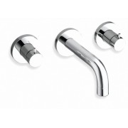 LAVABO MURAL TRIVERDE 3 TROUS ENCASTRE CHROME+ Vidage Up&Down - CRISTINA ONDYNA PI23251 LAVABO MURAL TRIVERDE 3 TROUS ENCASTRE C