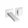 Lavabo Mural Tabula 2 Trous Saillie 18 Cm Chrome Robinetterie TABULA - CRISTINA ONDYNA TA25751 Lavabo Mural Tabula 2 Trous Saill