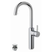 LAVABO TRIVERDE BEC HAUT 384 mm CHROME + Vidage Up&Down - CRISTINA ONDYNA TV22951 LAVABO TRIVERDE BEC HAUT 384 mm CHROME + Vidag