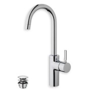 LAVABO TRIVERDE BEC HAUT CHROME + Vidage Up&Down - CRISTINA ONDYNA TV22651 LAVABO TRIVERDE BEC HAUT CHROME + Vidage Up&Down - CR