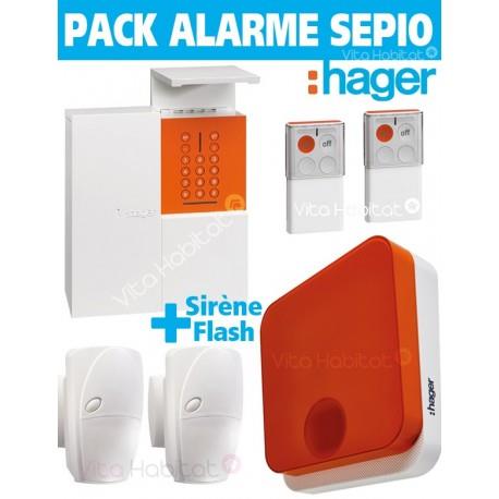 Alarme maison sans fil Logisty Serenity HAGER SK304 22F CoffreFort+