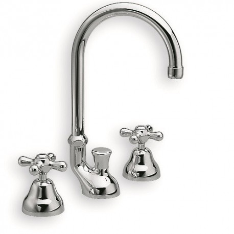 Mélangeur pour lavabo IMPERO  bec tube orientable 3 trous + Vidage - CRISTINA ONDYNA IM20651 Mélangeur pour lavabo IMPERO  bec t