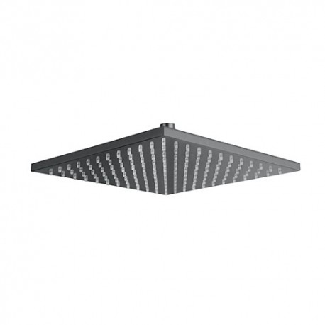 POMME DE DOUCHE CARREE 30X30 LAITON CHROME NOIR BROSSE - CRISTINA ONDYNA PD55775 POMME DE DOUCHE CARREE 30X30 LAITON CHROME NOIR