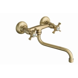 Mélangeur mural pour évier de cuisine rétro CHAMBORD VIEUX BRONZE - CRISTINA ONDYNA  CH12492 Mélangeur mural pour évier de cuisi