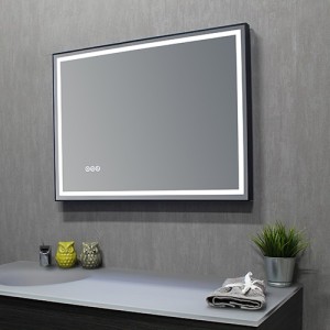 MIROIR RECTANGLE ELEGANCE CADRE NOIR MAT AVEC SENSOR - CRISTINA ONDYNA EL806013 MIROIR RECTANGLE ELEGANCE CADRE NOIR MAT AVEC SE