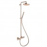 Colonne de douche thermostatique Or rose TRIVERDE - Cristina Ondyna TV48646P Colonne de douche thermostatique Or rose TRIVERDE -