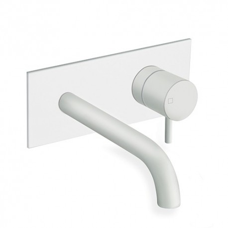 LAVABO MURAL TRIVERDE AVEC PLAQUE BEC 18 CM WHITEMAT - CRISTINA ONDYNA TV25624 LAVABO MURAL TRIVERDE AVEC PLAQUE BEC 18 CM WHITE