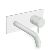 LAVABO MURAL TRIVERDE AVEC PLAQUE BEC 18 CM WHITEMAT - CRISTINA ONDYNA TV25624 LAVABO MURAL TRIVERDE AVEC PLAQUE BEC 18 CM WHITE