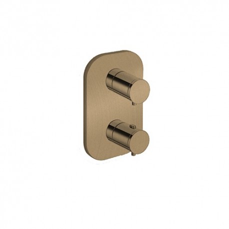 Façade douche/bain encastrée en laiton Or Rose Brossé EAST SIDE - CRISTINA ONDYNA XT65234P Façade douche/bain encastrée en laito