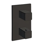 FACADE EXTERNE QUADRI LAITON THERMOSTATIQUE  2 SORTIES CHROME NOIR BR - CRISTINA ONDYNA XQ85272 FACADE EXTERNE QUADRI LAITON THE