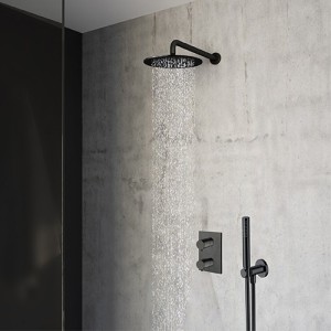 Pack douche thermostatique encastré BLACKMAT TRIVERDE  - CRISTINA ONDYNA XTV85213 Pack douche thermostatique encastré BLACKMAT T